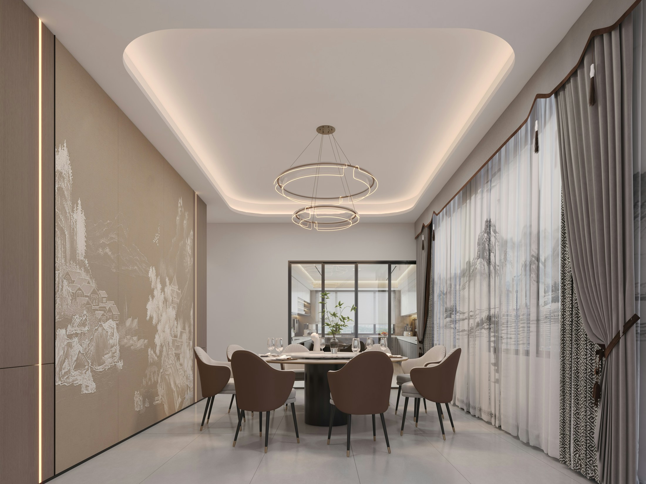 Layered residential lighting controlled as one room